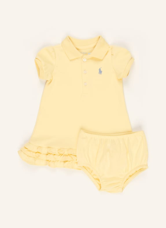 POLO RALPH LAUREN Zestaw: Sukienka polo i spodnie JASNOŻÓŁTY