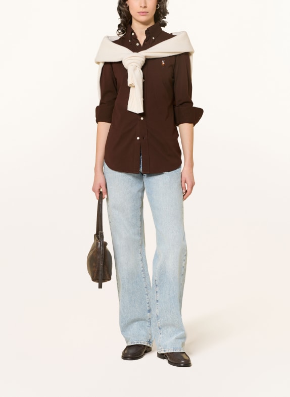 POLO RALPH LAUREN overhemdblouse MARRON FONCÉ