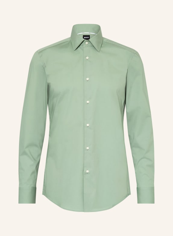 BOSS Koszula HANK slim fit ZIELONY