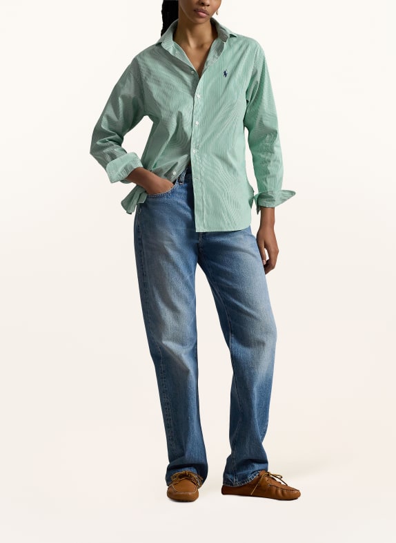 POLO RALPH LAUREN overhemdblouse GROEN / WIT