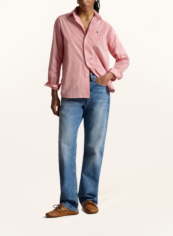 POLO RALPH LAUREN overhemdblouse ROOD / WIT