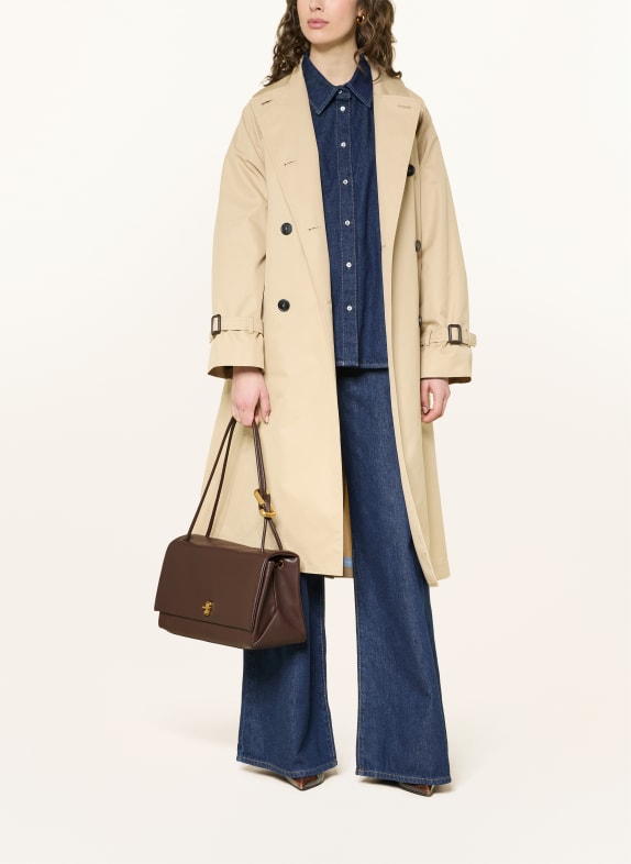 MARC JACOBS Sac à main THE LARGE DUAL SHOULDER MARRON FONCÉ / OR