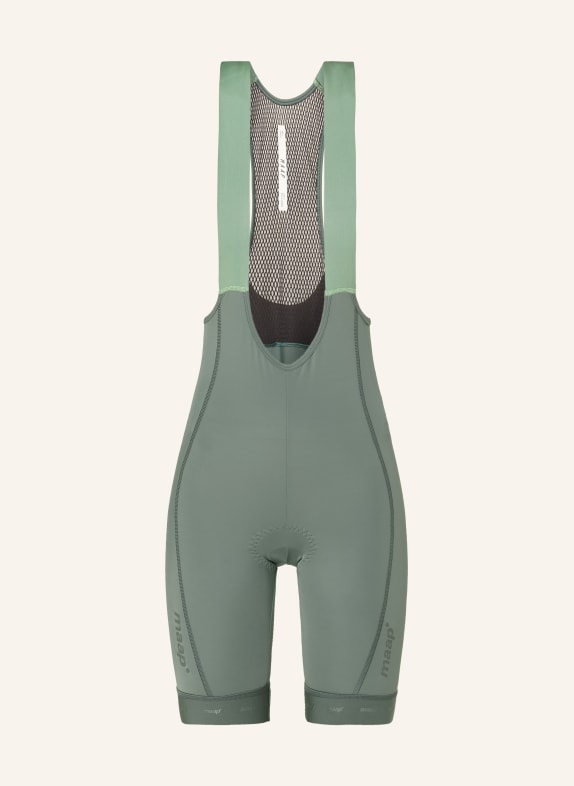MAAP Cyklistické kalhoty TRAINING BIB 3.0 se šlemi a polstrovanou vložkou ZELENÁ
