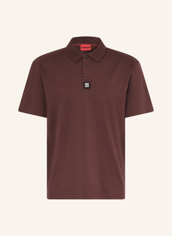 HUGO Jersey-Poloshirt DEABONO DUNKELROT