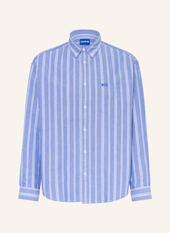 HUGO Hemd EBILL Comfort Fit HELLBLAU / WEISS
