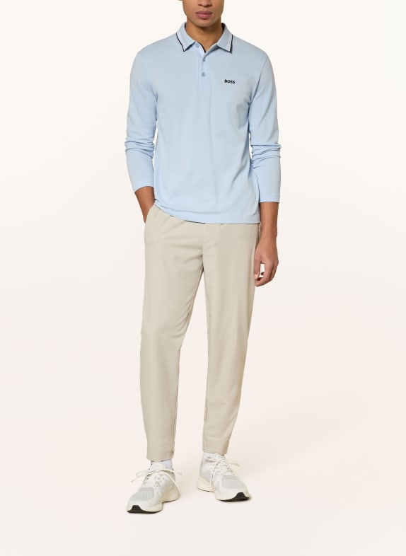 BOSS Piqué poloshirt PLISY Regular Fit LICHTBLAUW