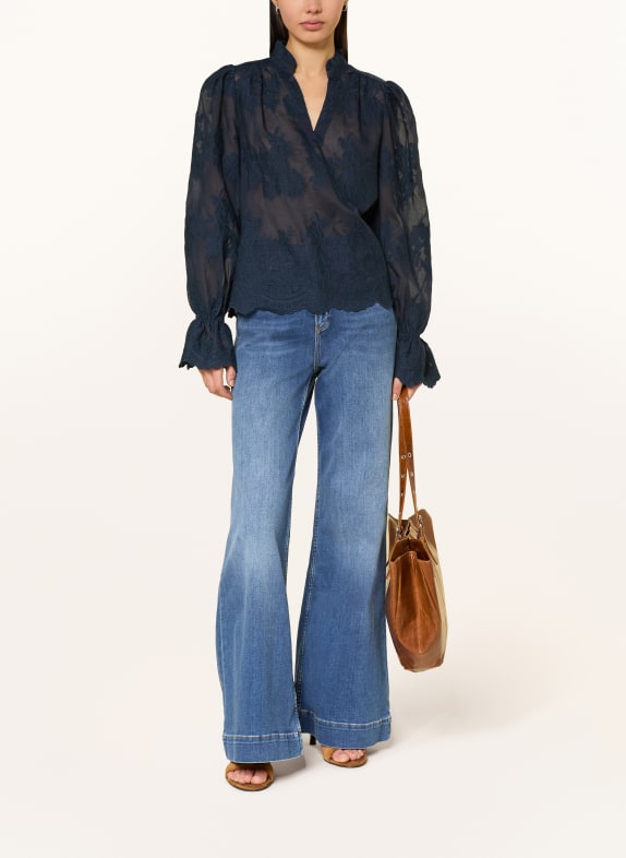 NEO NOIR Blouse AMARA BLEU FONCÉ