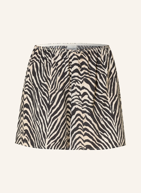 LOVE Stories Schlafshorts JOHNNY aus Satin WEISS / SCHWARZ