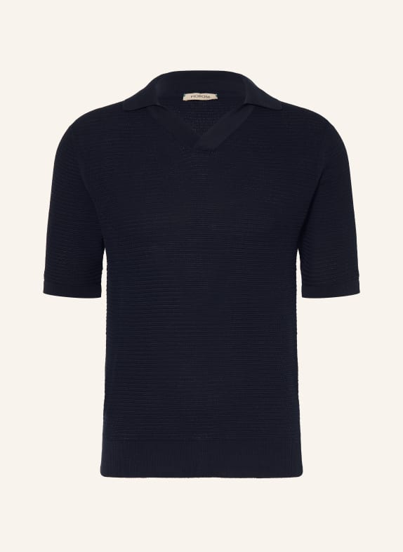 FIORONI Strick-Poloshirt SCHWARZ