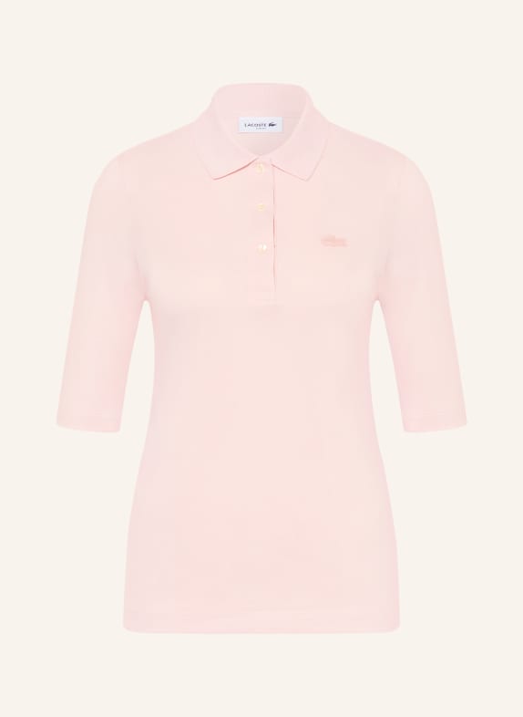 LACOSTE Piqué-Poloshirt mit 3/4-Arm LACHS