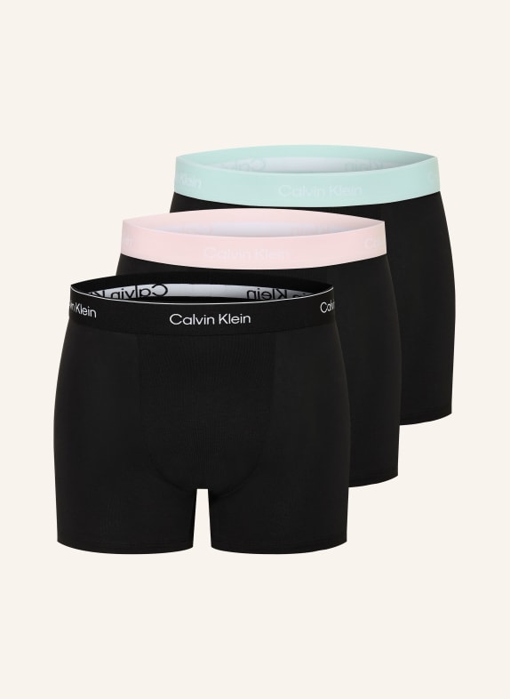 Calvin Klein Boxerky ICON COTTON Relaxed Fit, 3 kusy v balení ČERNÁ / BÍLÁ