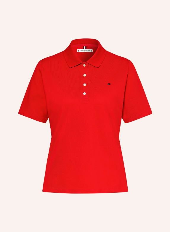 TOMMY HILFIGER Piqué-Poloshirt ROT