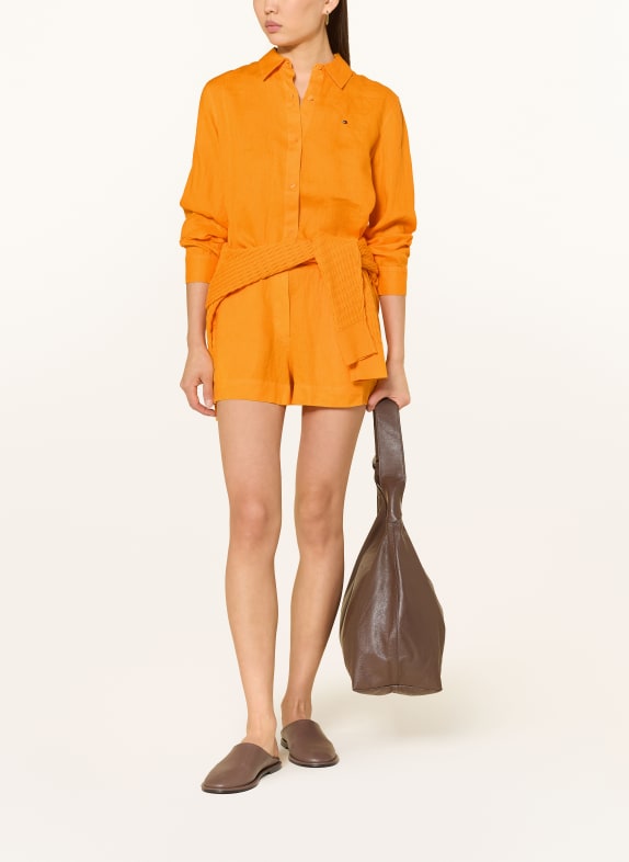 TOMMY HILFIGER Linnen overhemdblouse NEONORANJE