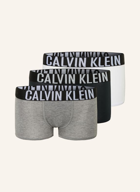 Calvin Klein 3er-Pack Boxershorts WEISS / GRAU / SCHWARZ