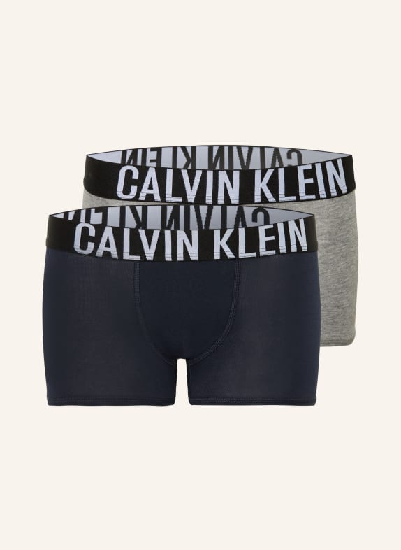Calvin Klein 2er-Pack Boxershorts INTENSE POWER GRAU / DUNKELBLAU