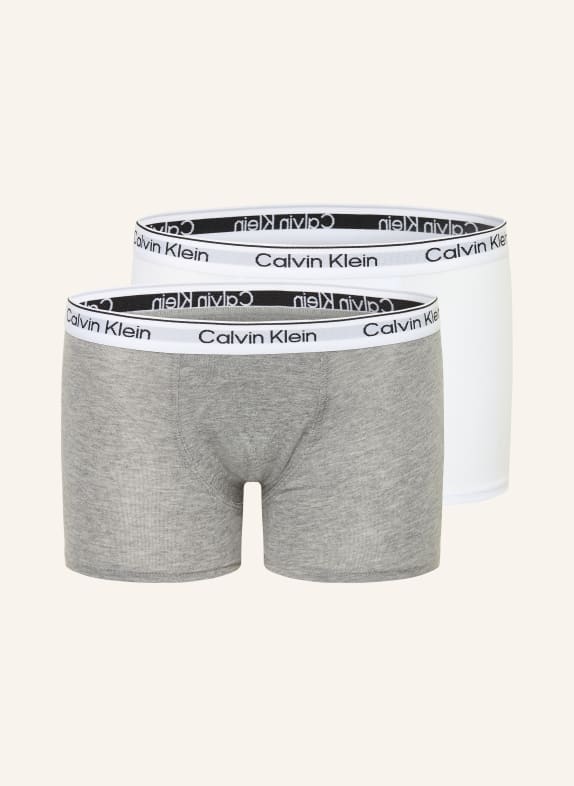 Calvin Klein 2er-Pack Boxershorts ICON COTTON STRETCH GRAU / WEISS / SCHWARZ