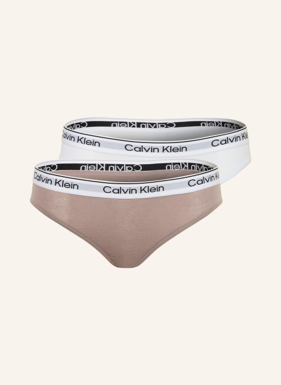 Calvin Klein 2er-Pack Slips ICON COTTON STRETCH WEISS / ALTROSA / SCHWARZ