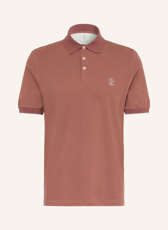 BRUNELLO CUCINELLI Piqué-Poloshirt HELLROT