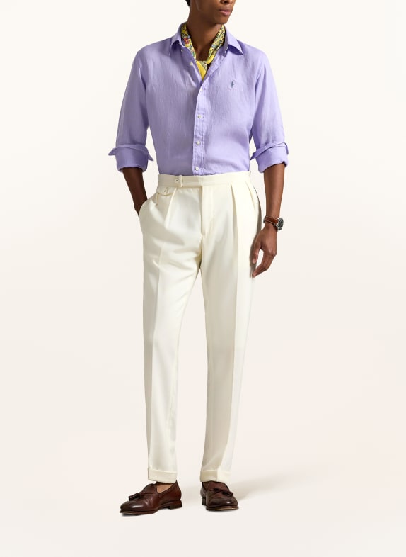 POLO RALPH LAUREN Linnen overhemd Custom Fit LICHTPAARS / DONKERBLAUW