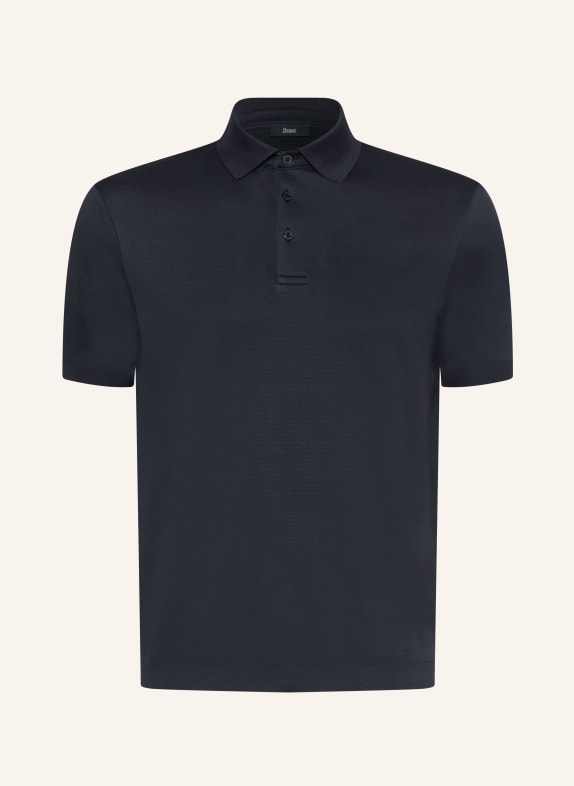HERNO Koszulka polo z dżerseju GRANATOWY
