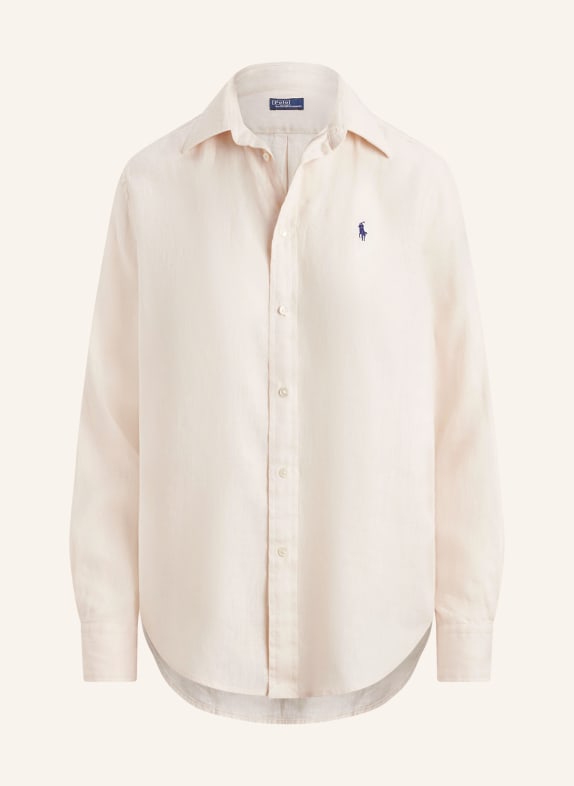 POLO RALPH LAUREN Hemdbluse aus Leinen CREME / DUNKELBLAU