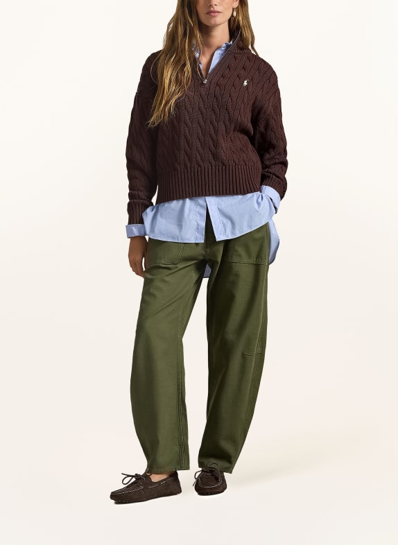 POLO RALPH LAUREN Troyer MARRON FONCÉ / CRÈME