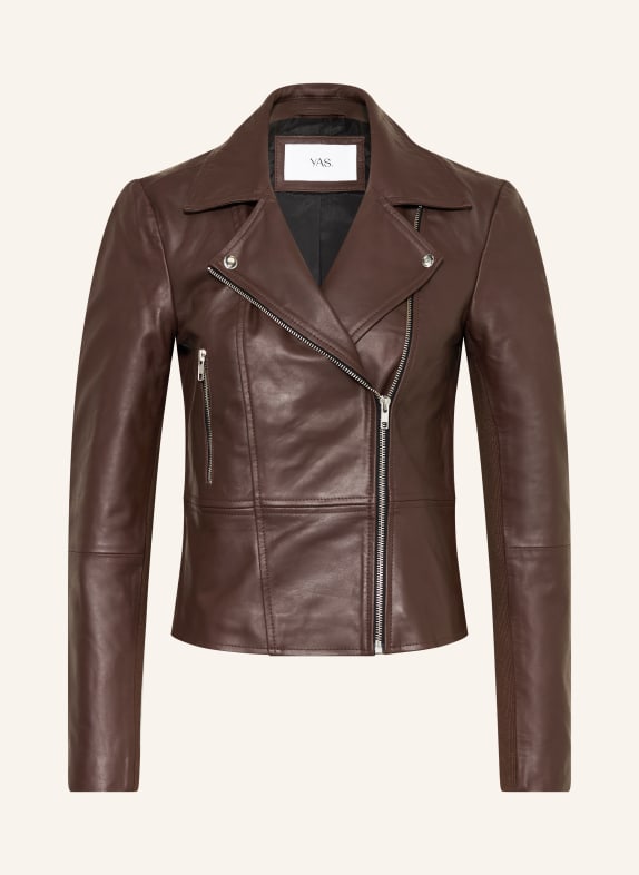 Y.A.S. Kurtka skórzana z mieszanki materiałów CIEMNOCZERWONY