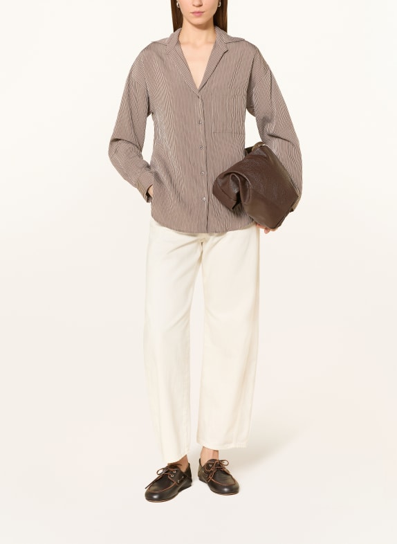 Marc O'Polo Skjortblus BRUN / VIT