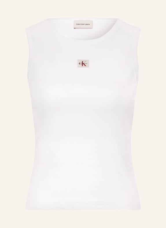 Calvin Klein Jeans Top BIAŁY