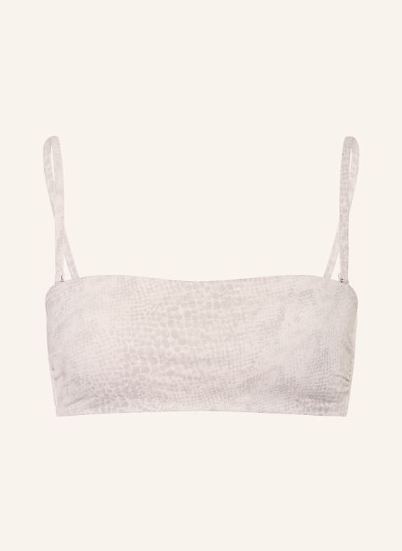 Calvin Klein Bandeau-Bikini-Top GRAU / CREME