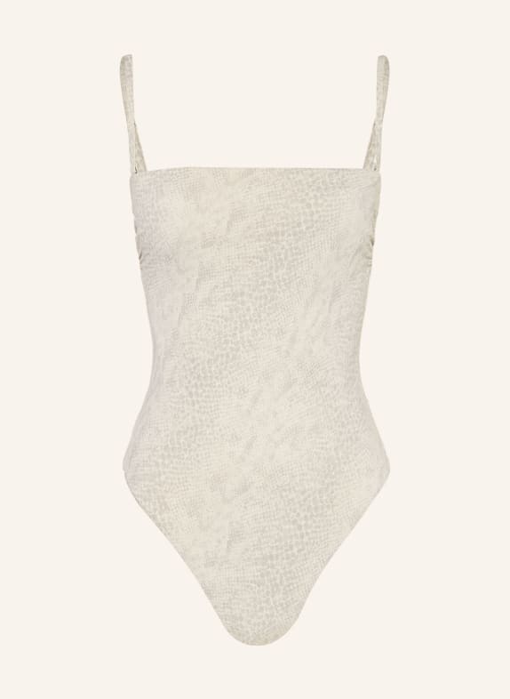 Calvin Klein Bandeau-Badeanzug CREME / HELLGRAU