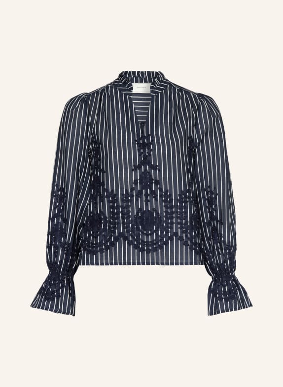NEO NOIR AMARA shirt blouse DARK BLUE / WHITE