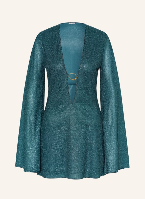 Oséree Strandkleid LUMIERE mit Glitzergarn PETROL
