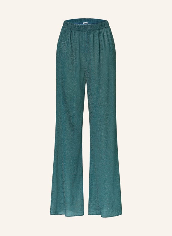 Oséree Marlenehose LUMIERE mit Glitzergarn PETROL