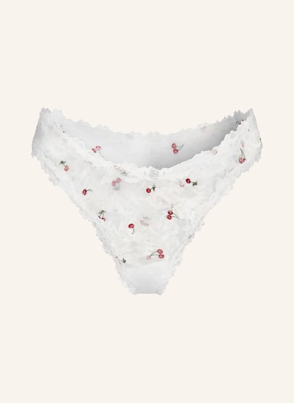 SKIMS Stringi STRETCH LACE IVORY CHERRY PRINT