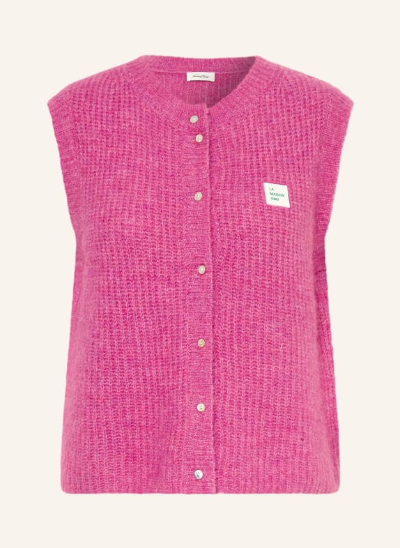 American Vintage Knitted vest with alpaca FUCHSIA