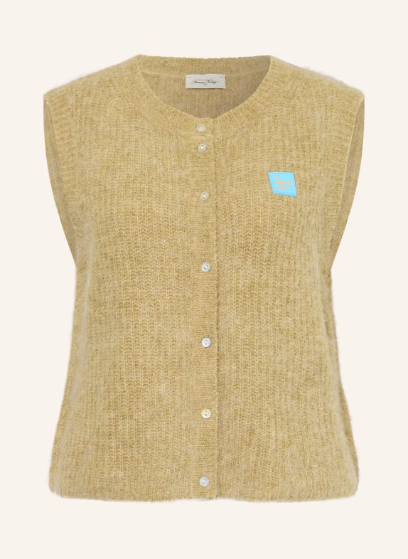 American Vintage Pletená vesta EAST s alpakou VELBLOUDÍ