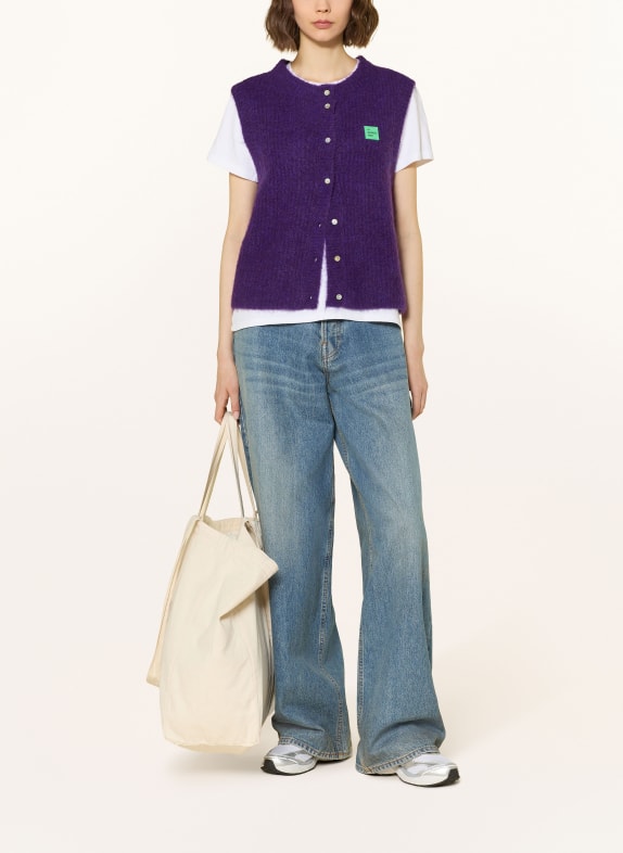 American Vintage Knit vest EAST with alpaca DARK PURPLE