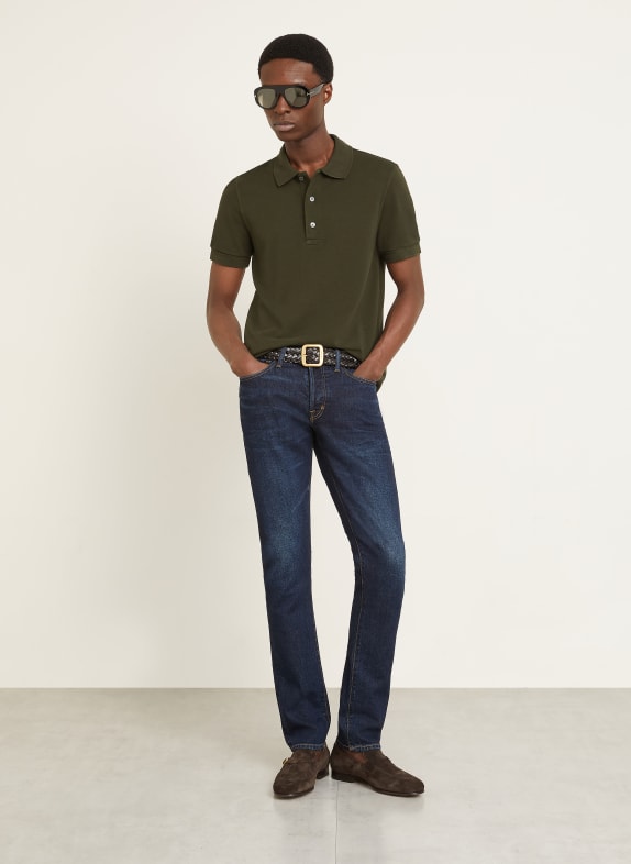 TOM FORD Piqué poloshirt DONKERGROEN