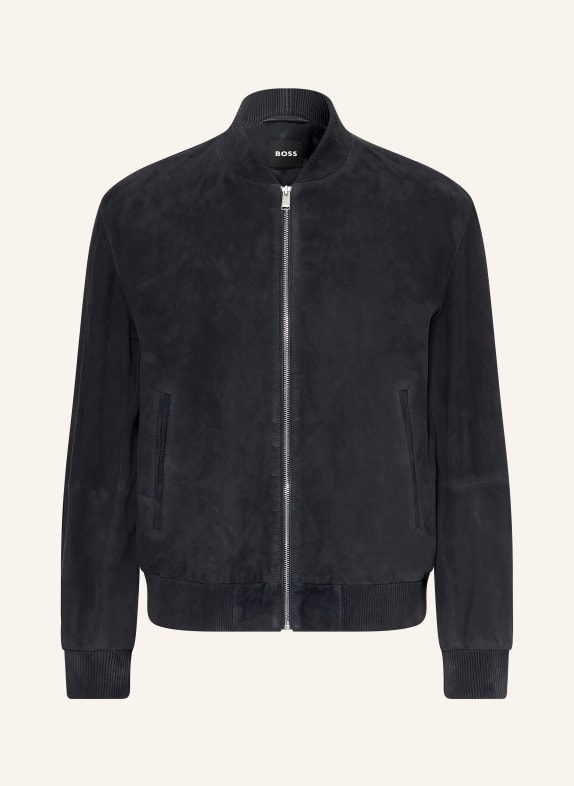 BOSS Lederblouson MULLER DUNKELBLAU