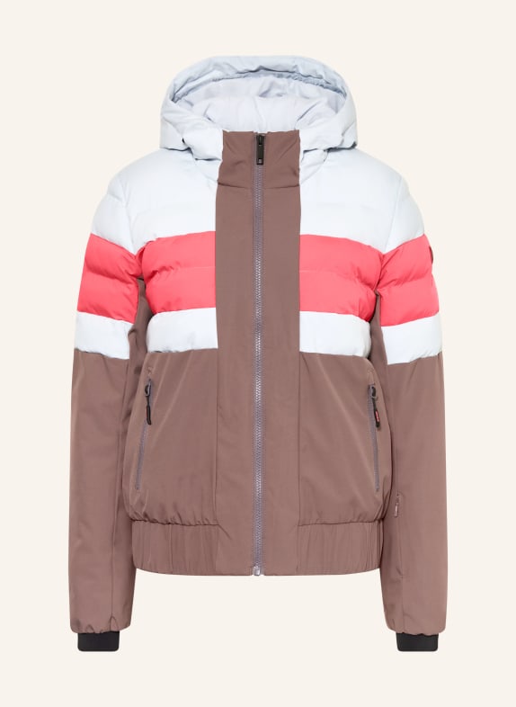 Ziener Lyžařská bunda TINDIA TMAVĚ MODRÁ / ČERNOŠEDÁ / RŮŽOVÁ