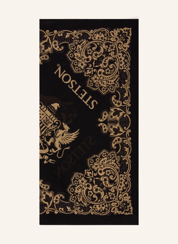 STETSON Tuch SCHWARZ / BEIGE / DUNKELGRAU