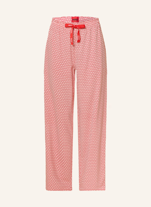 HUGO Schlafhose CASUAL ROSA / ROT