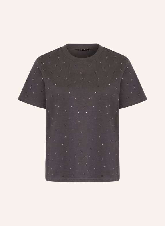 ONLY T-Shirt mit Schmucksteinen DUNKELGRAU