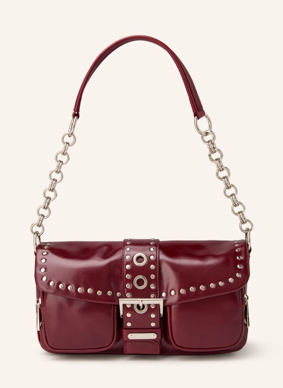 jeffrey campbell Shoulder bag with rivets DARK RED
