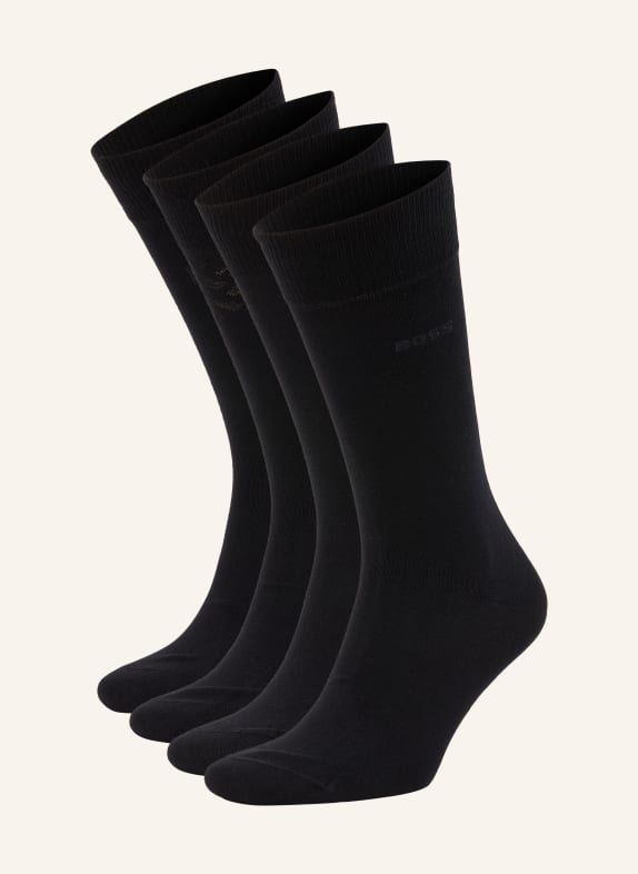 BOSS 4er-Pack Socken SCHWARZ