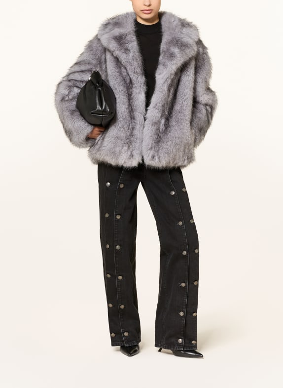 STAND STUDIO VALENTINA faux fur jacket GRAY