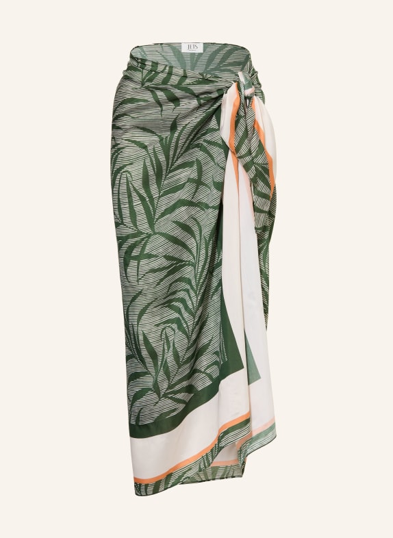 JETS Australia Pareo BOTANIC LINES GRÜN / ECRU / ORANGE