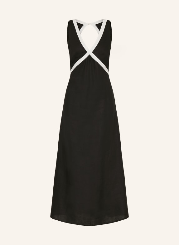 JETS Australia JETSET ETERNAL beach dress with linen BLACK
