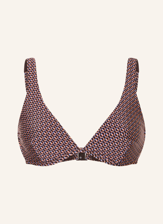 JETS Australia Bügel-Bikini-Top DESERT GEO DUNKELBRAUN / HELLORANGE / BLAU